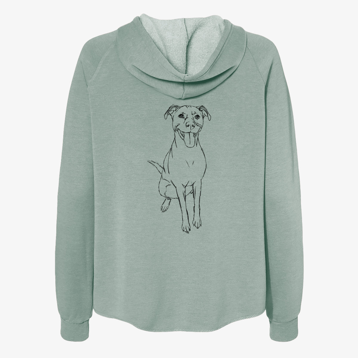 Doodled Charlee Girl the Yellow Lab - Women's Cali Wave Zip-Up Sweatshirt