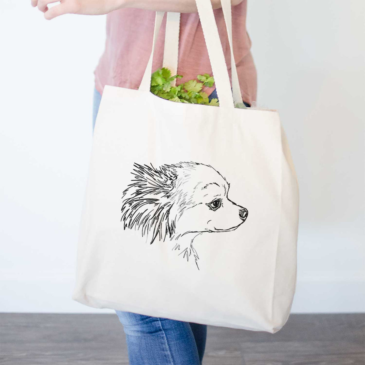 Doodled Charles the Pomchi - Tote Bag