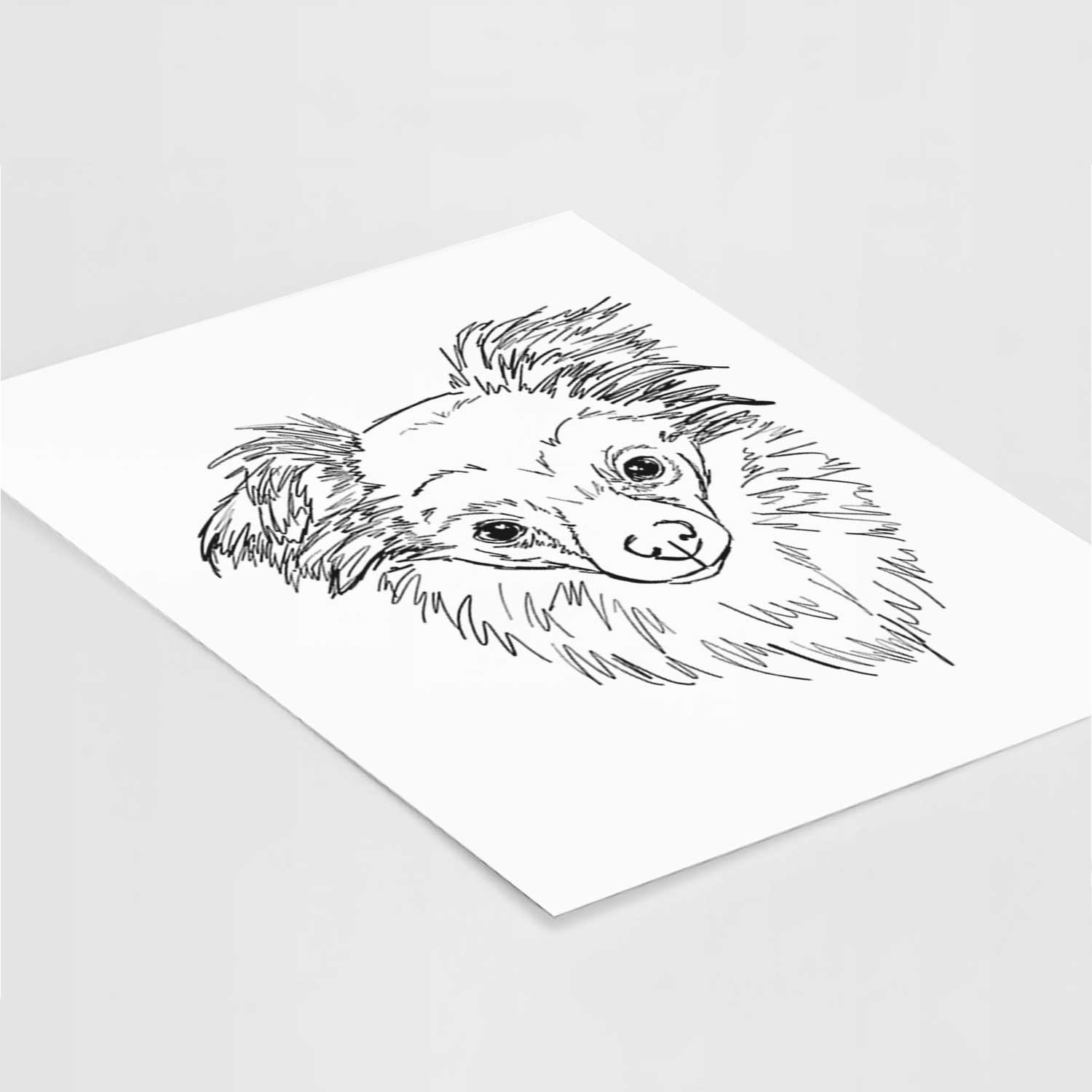 Doodled Charlie Brown the Chihuahua Mix Art Print