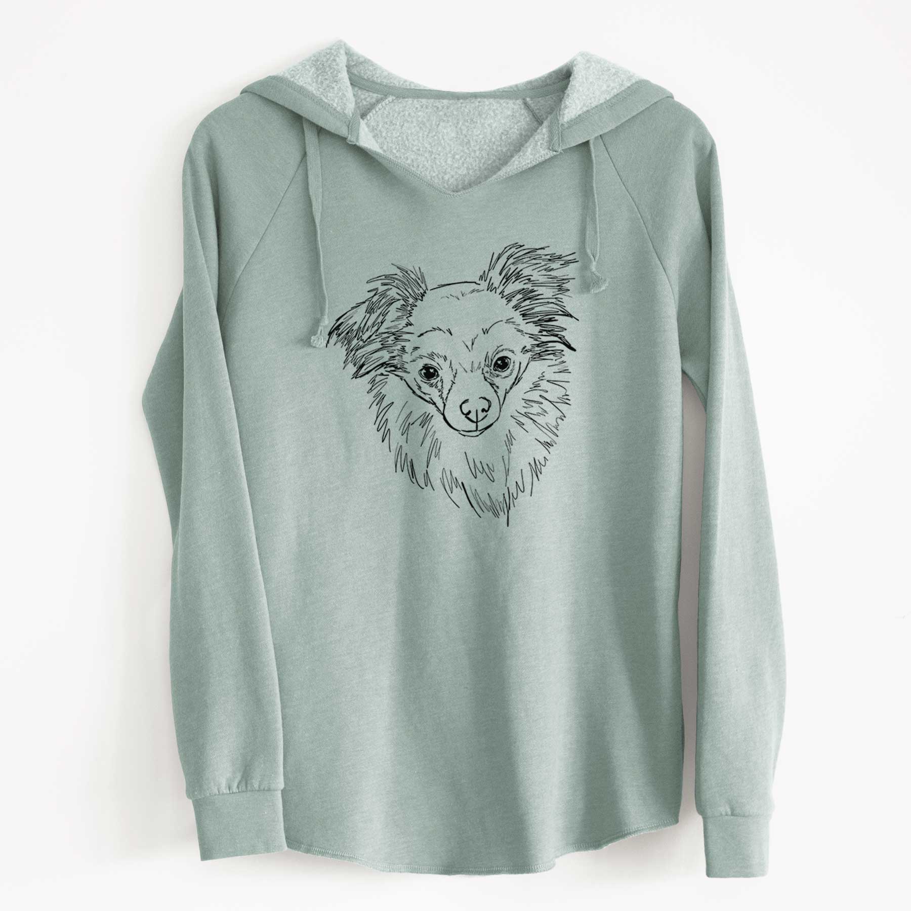 Doodled Charlie Brown the Chihuahua Mix - Cali Wave Hooded Sweatshirt