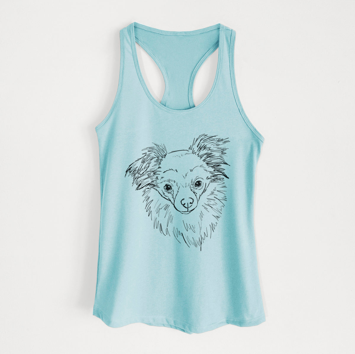 Doodled Charlie Brown the Chihuahua Mix - Women&#39;s Racerback Tanktop