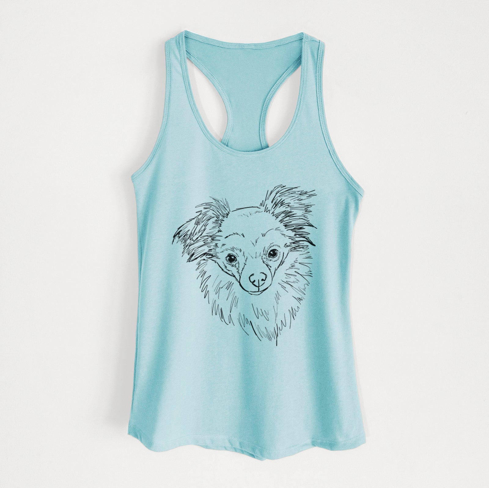 Doodled Charlie Brown the Chihuahua Mix - Women's Racerback Tanktop
