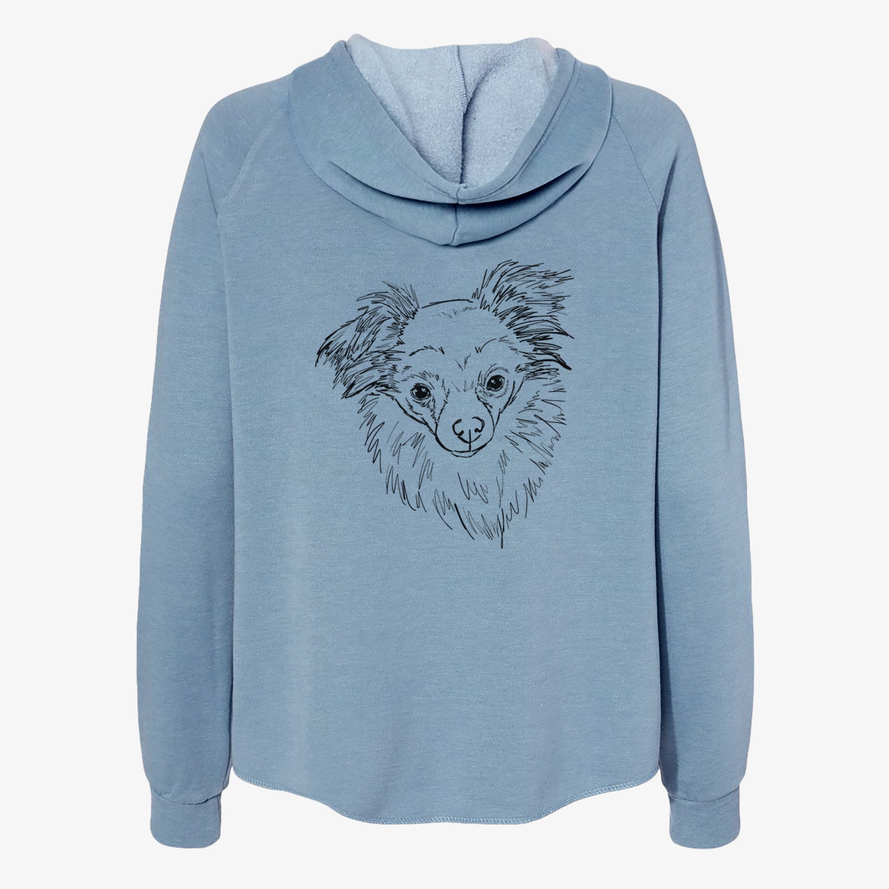 Doodled Charlie Brown the Chihuahua Mix - Women's Cali Wave Zip-Up Sweatshirt