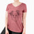 Doodled Charlie Brown the Chihuahua Mix - Women's V-neck Shirt