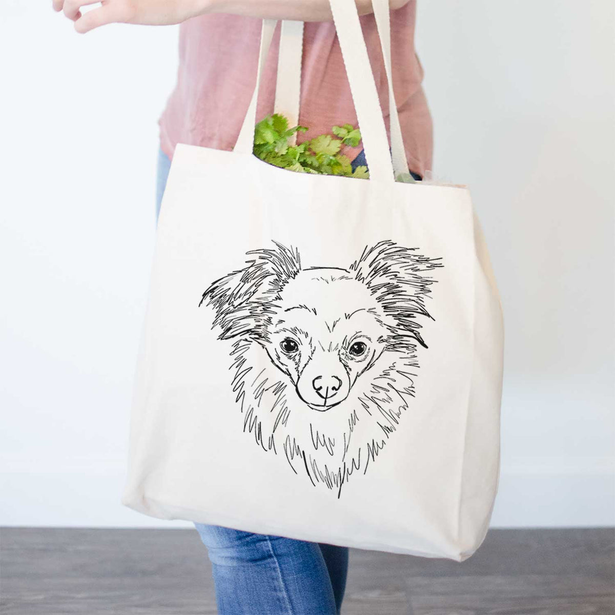 Doodled Charlie Brown the Chihuahua Mix - Tote Bag