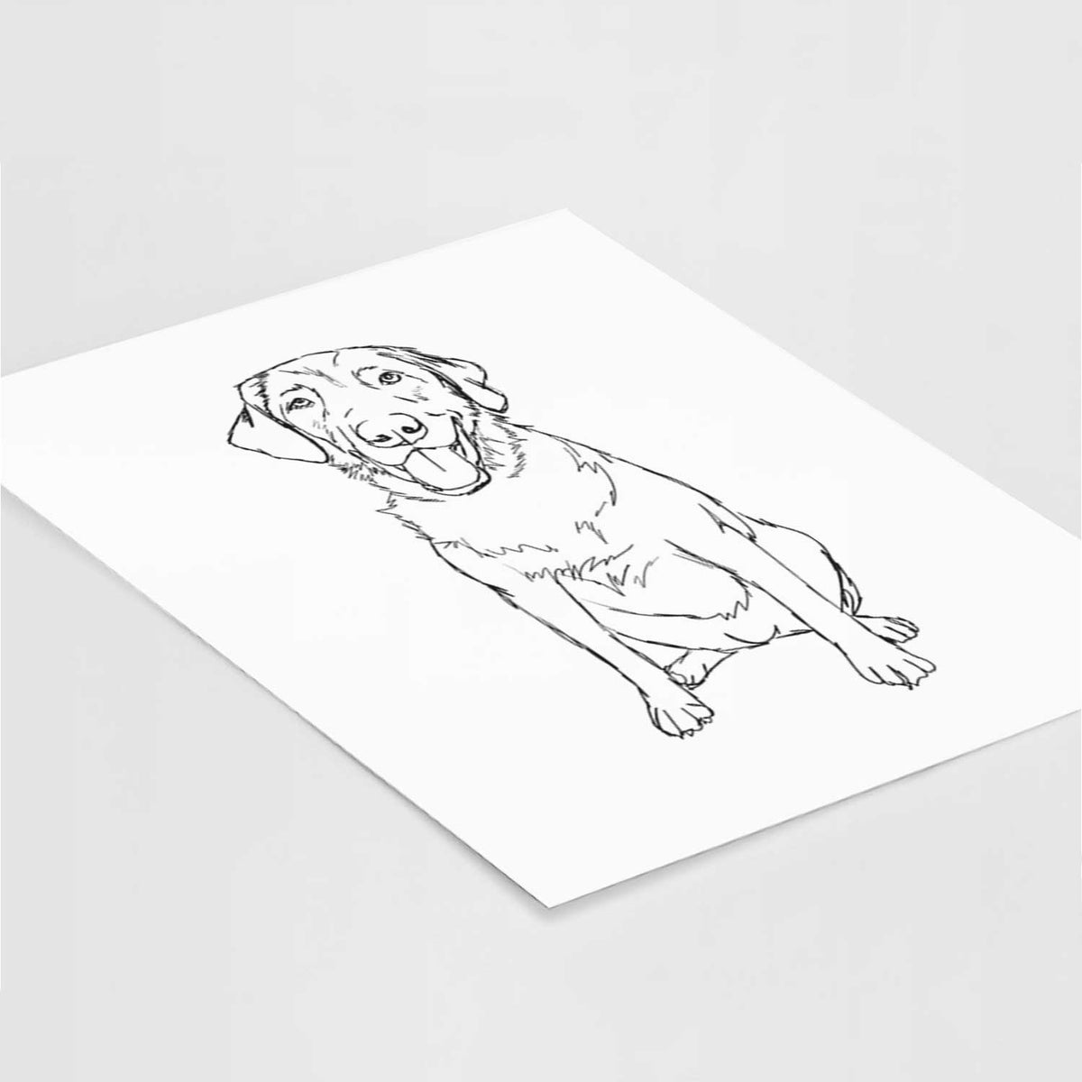 Doodled Charlie the Labrador Retriever Art Print