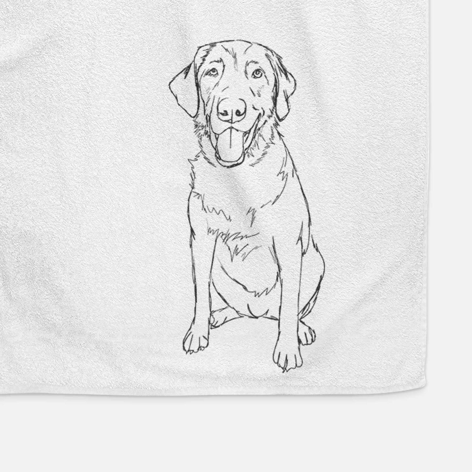 Doodled Charlie the Labrador Retriever Decorative Hand Towel