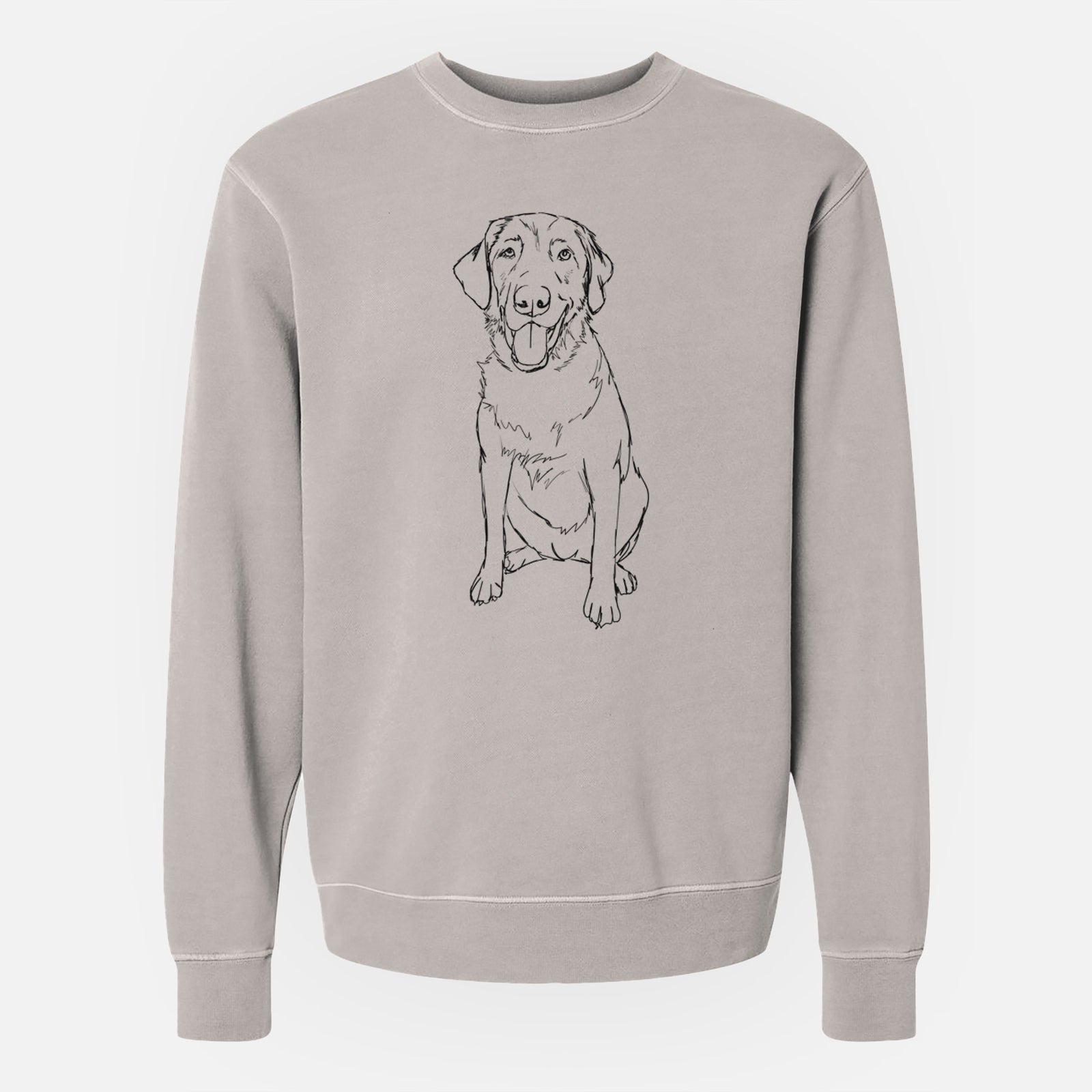 Doodled Charlie the Labrador Retriever - Unisex Pigment Dyed Crew Sweatshirt