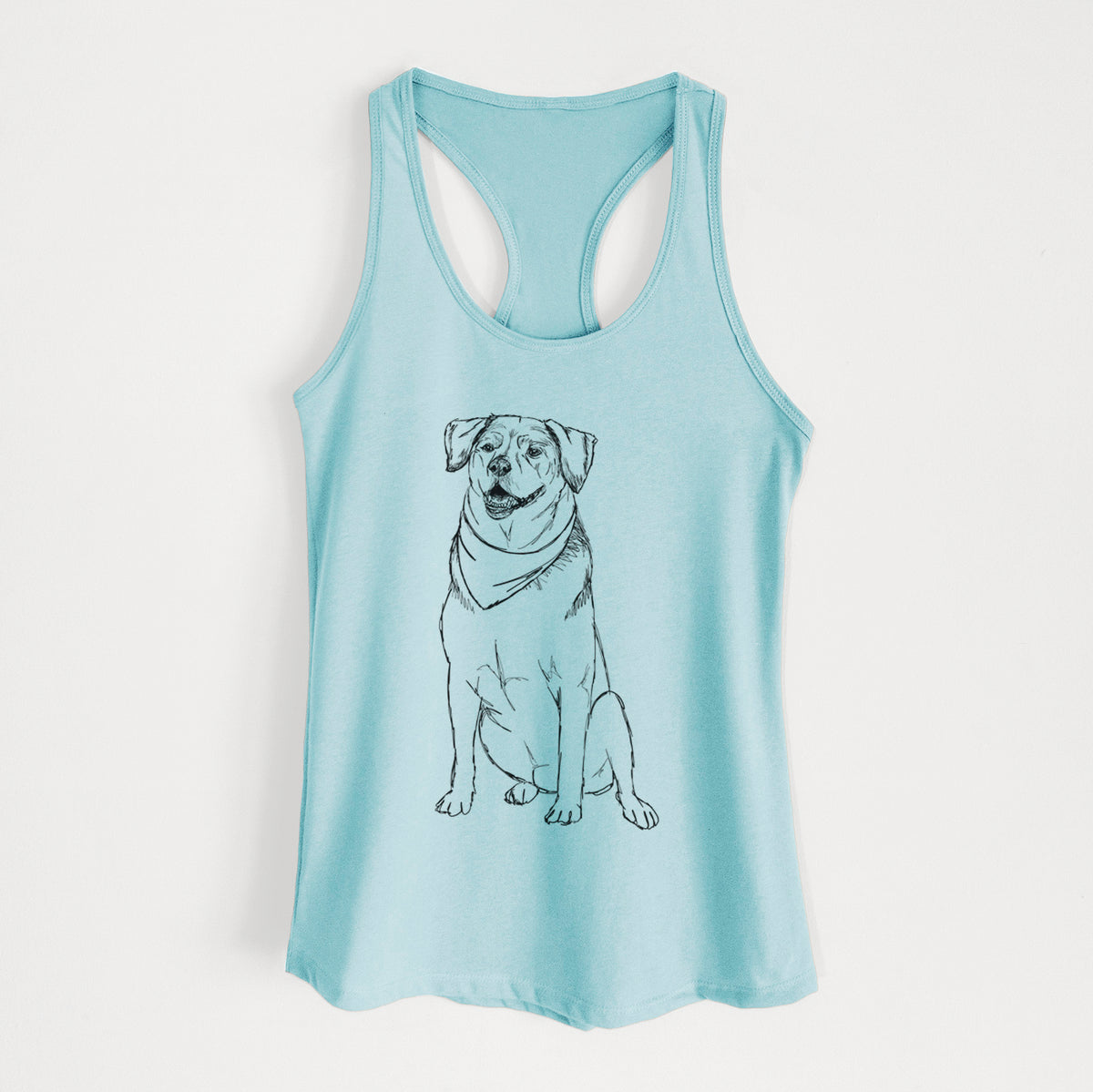 Doodled Charlie the Mixed Breed - Women&#39;s Racerback Tanktop