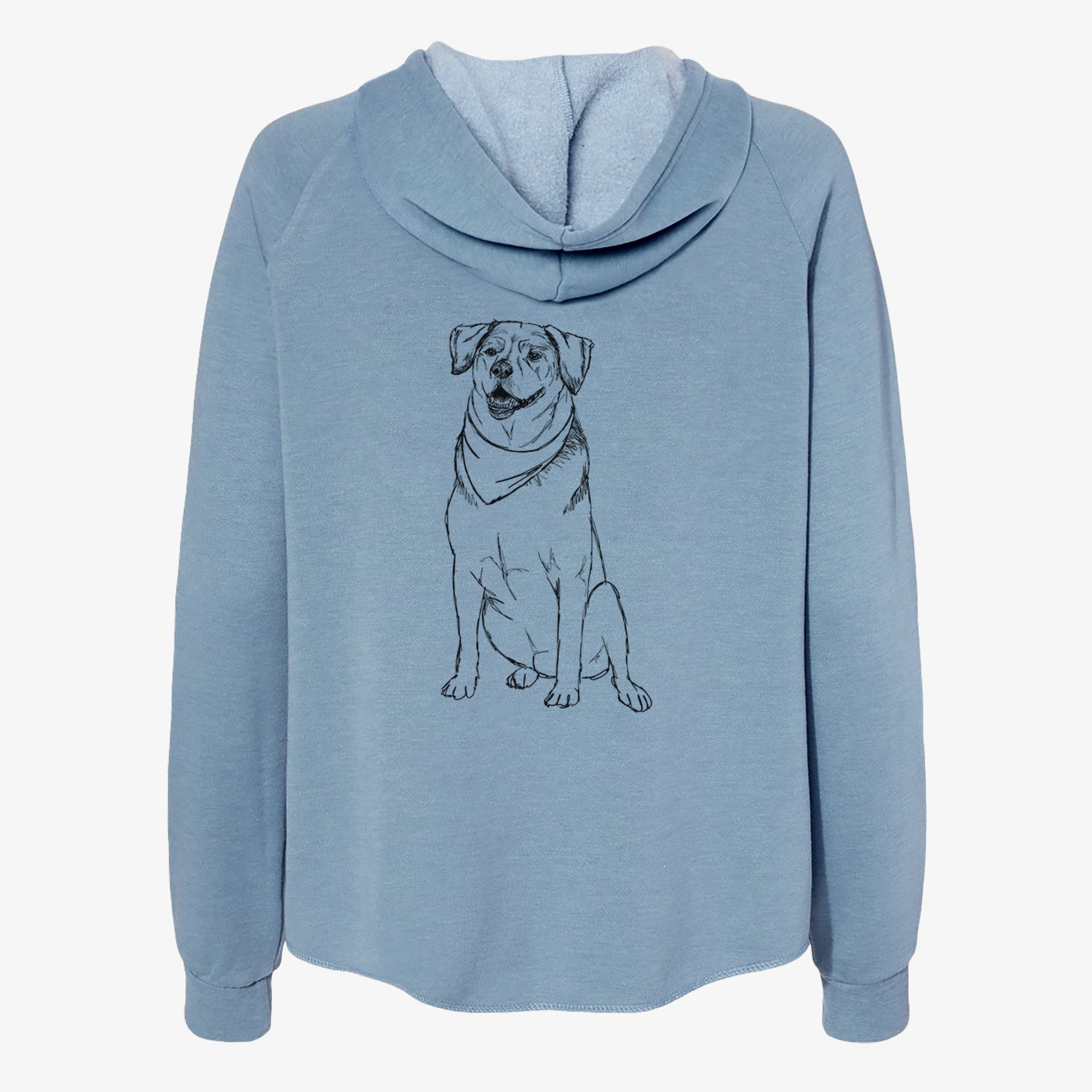 Doodled Charlie the Mixed Breed - Women's Cali Wave Zip-Up Sweatshirt