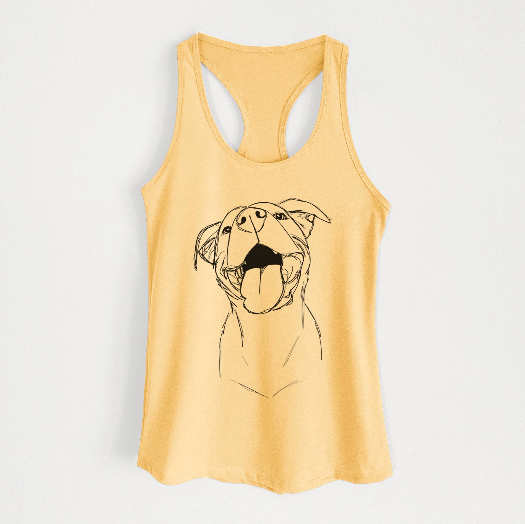 Doodled Charlie the American Staffordshire Catahoula Mix - Women's Racerback Tanktop