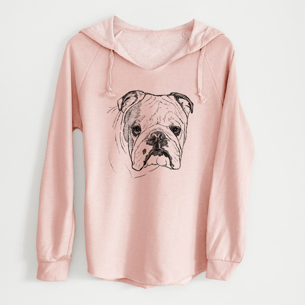 Doodled Chesty the English Bulldog - Cali Wave Hooded Sweatshirt