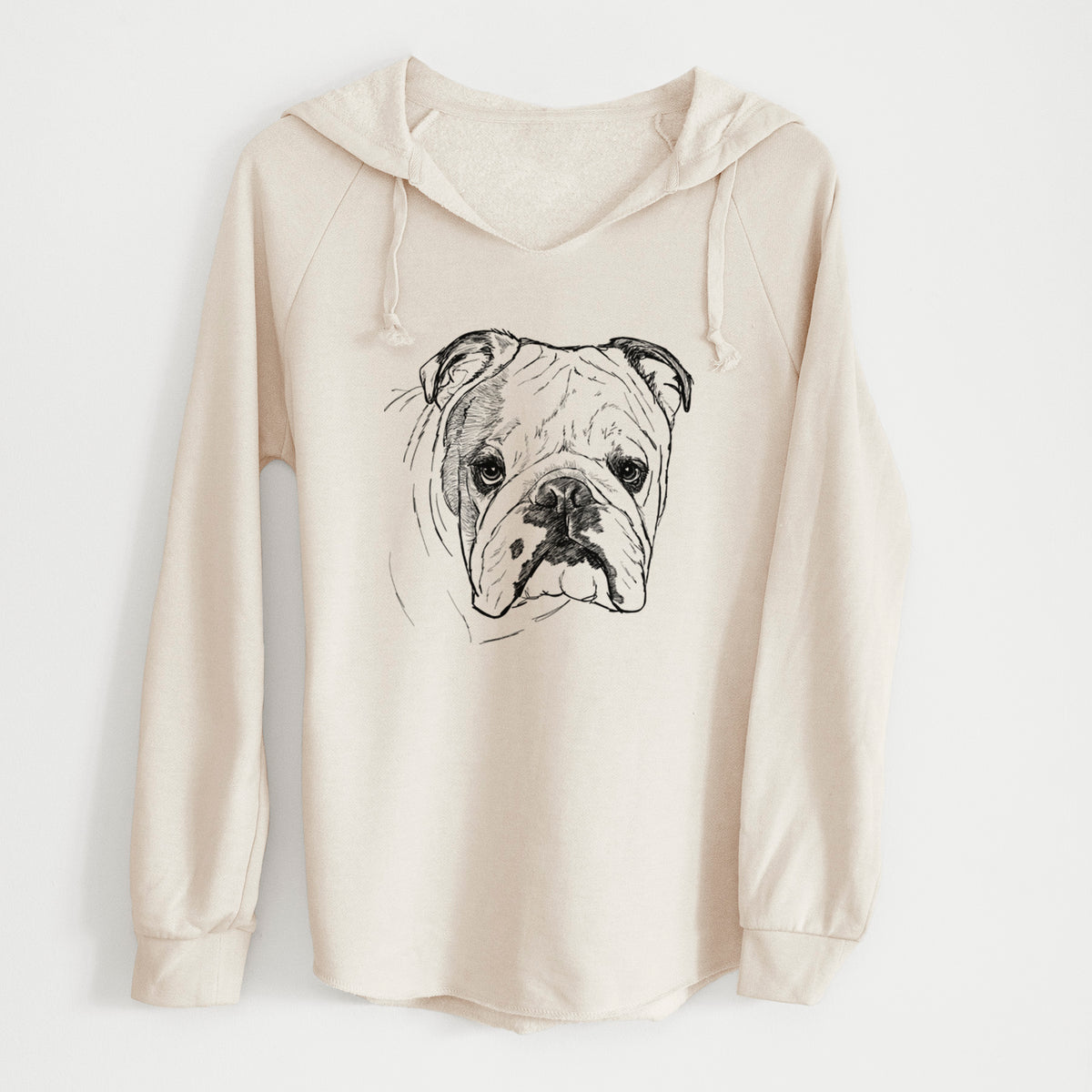 Doodled Chesty the English Bulldog - Cali Wave Hooded Sweatshirt