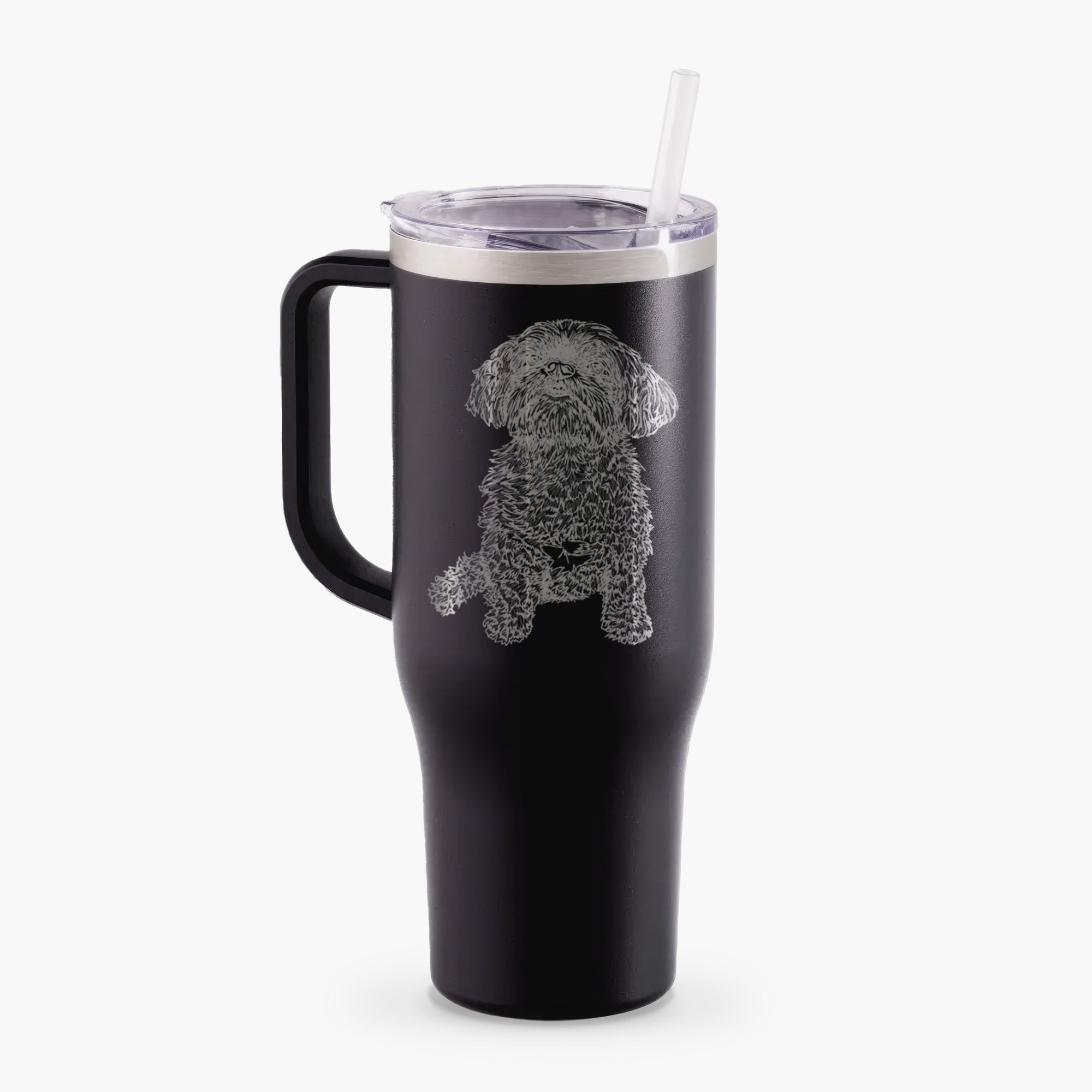 Doodled Chewie the Peekapoo - 40oz Tumbler with Handle