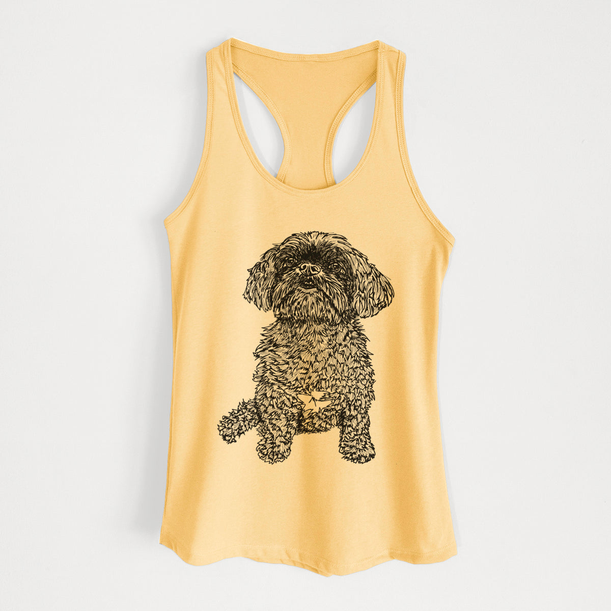 Doodled Chewie the Peekapoo - Women's Racerback Tanktop