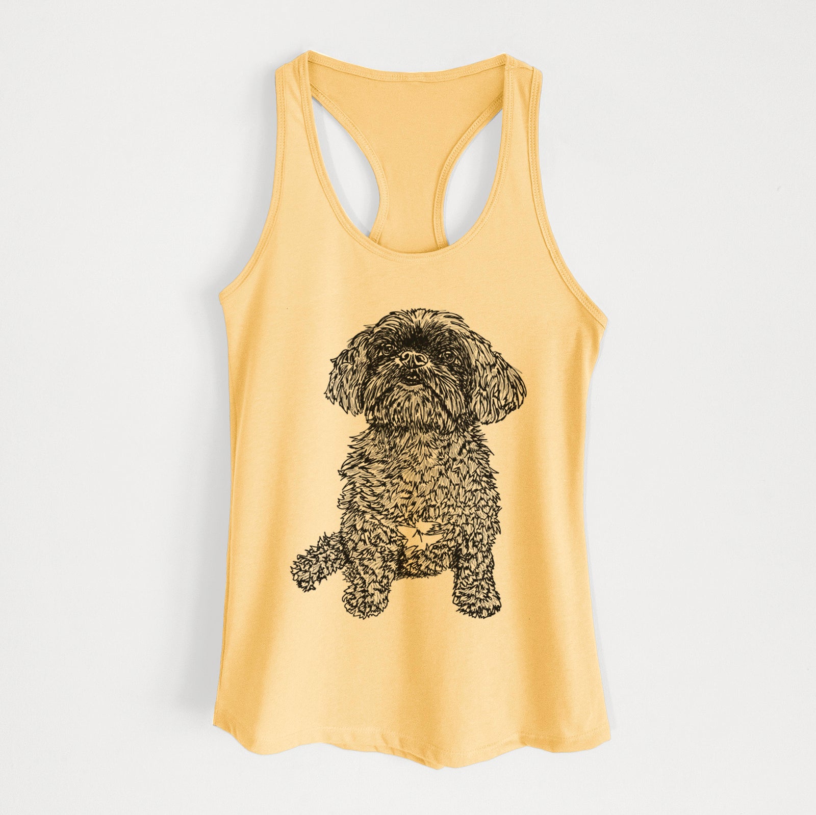 Doodled Chewie the Peekapoo - Women's Racerback Tanktop