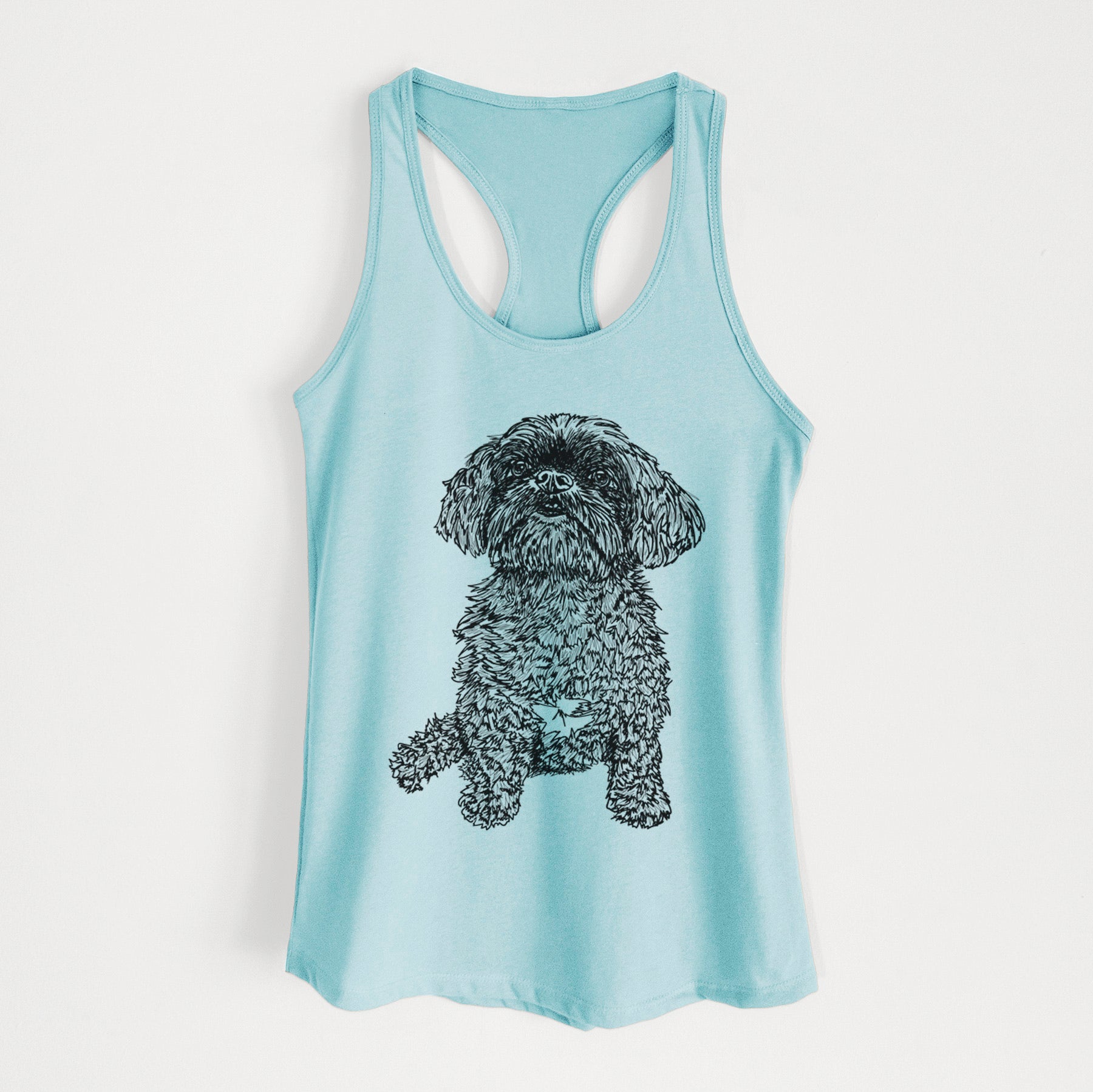 Doodled Chewie the Peekapoo - Women's Racerback Tanktop