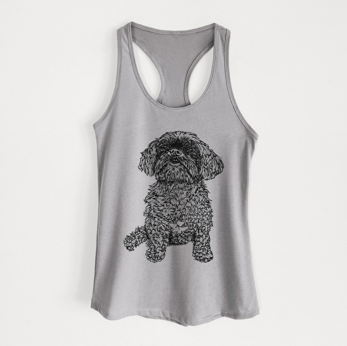 Doodled Chewie the Peekapoo - Women's Racerback Tanktop