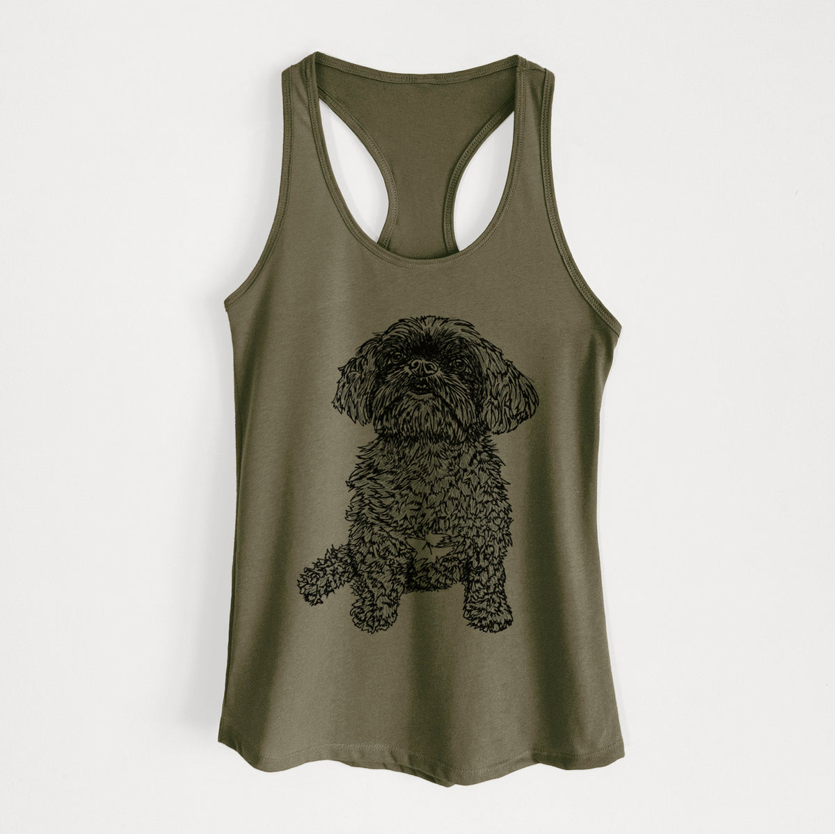 Doodled Chewie the Peekapoo - Women's Racerback Tanktop
