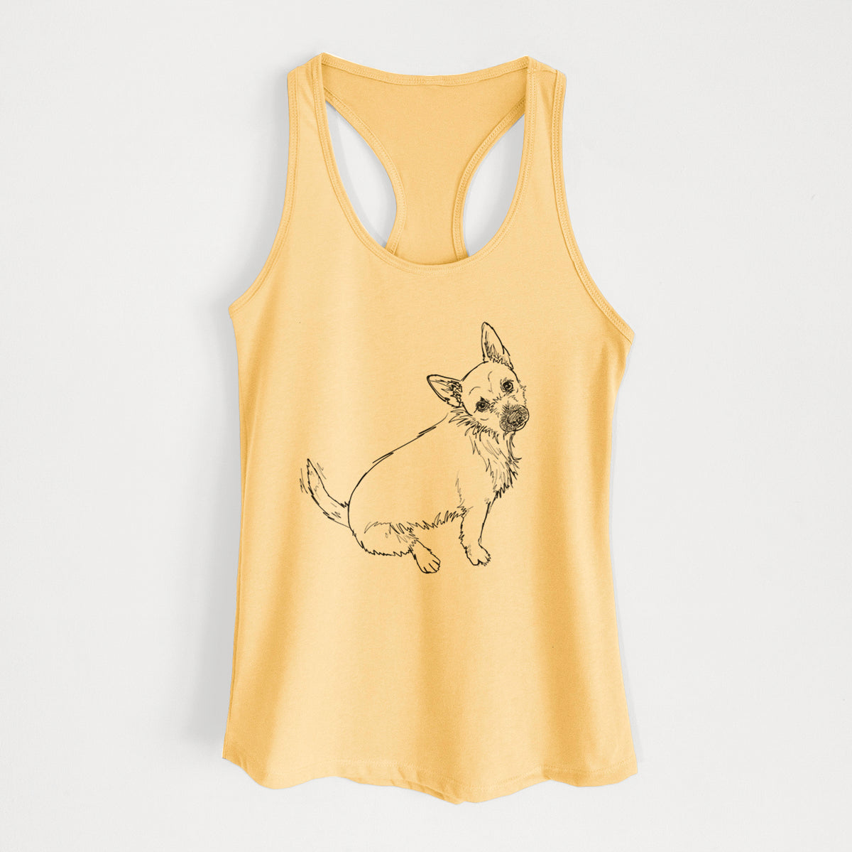 Doodled Chewy the Super Mutt - Women's Racerback Tanktop