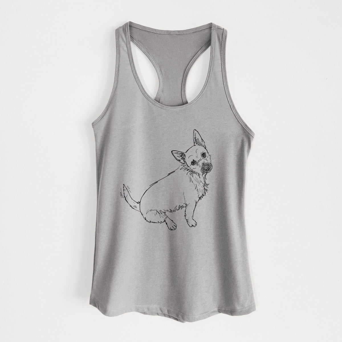 Doodled Chewy the Super Mutt - Women's Racerback Tanktop