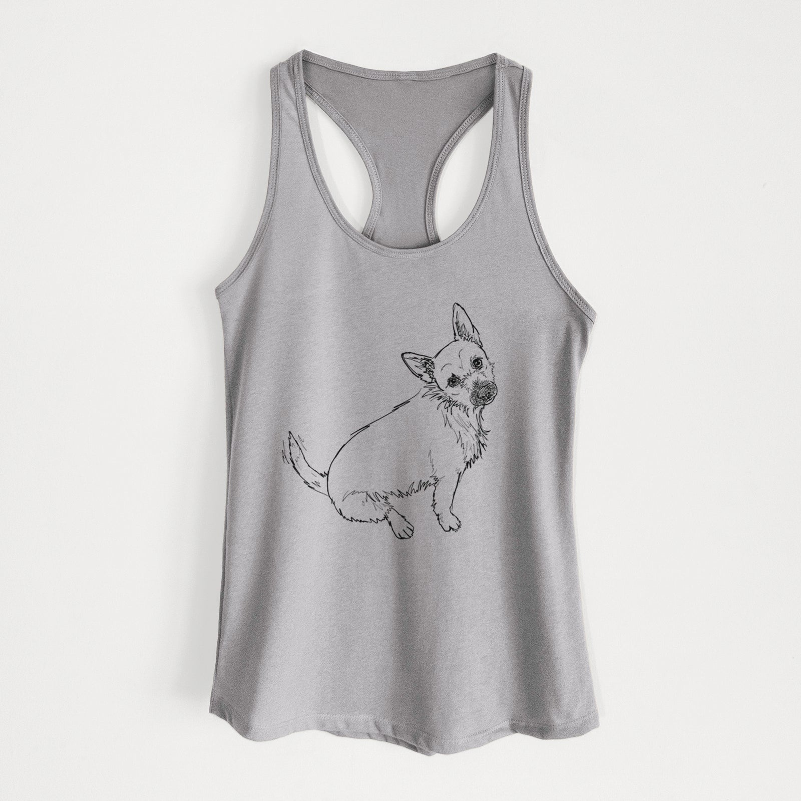 Doodled Chewy the Super Mutt - Women's Racerback Tanktop