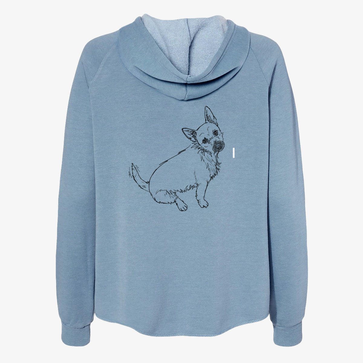 Doodled Chewy the Super Mutt - Women's Cali Wave Zip-Up Sweatshirt