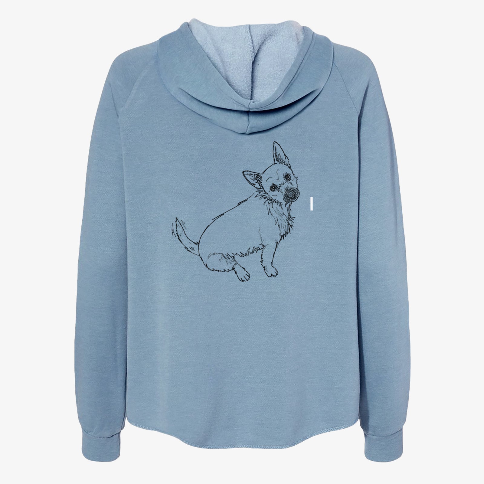 Doodled Chewy the Super Mutt - Women's Cali Wave Zip-Up Sweatshirt