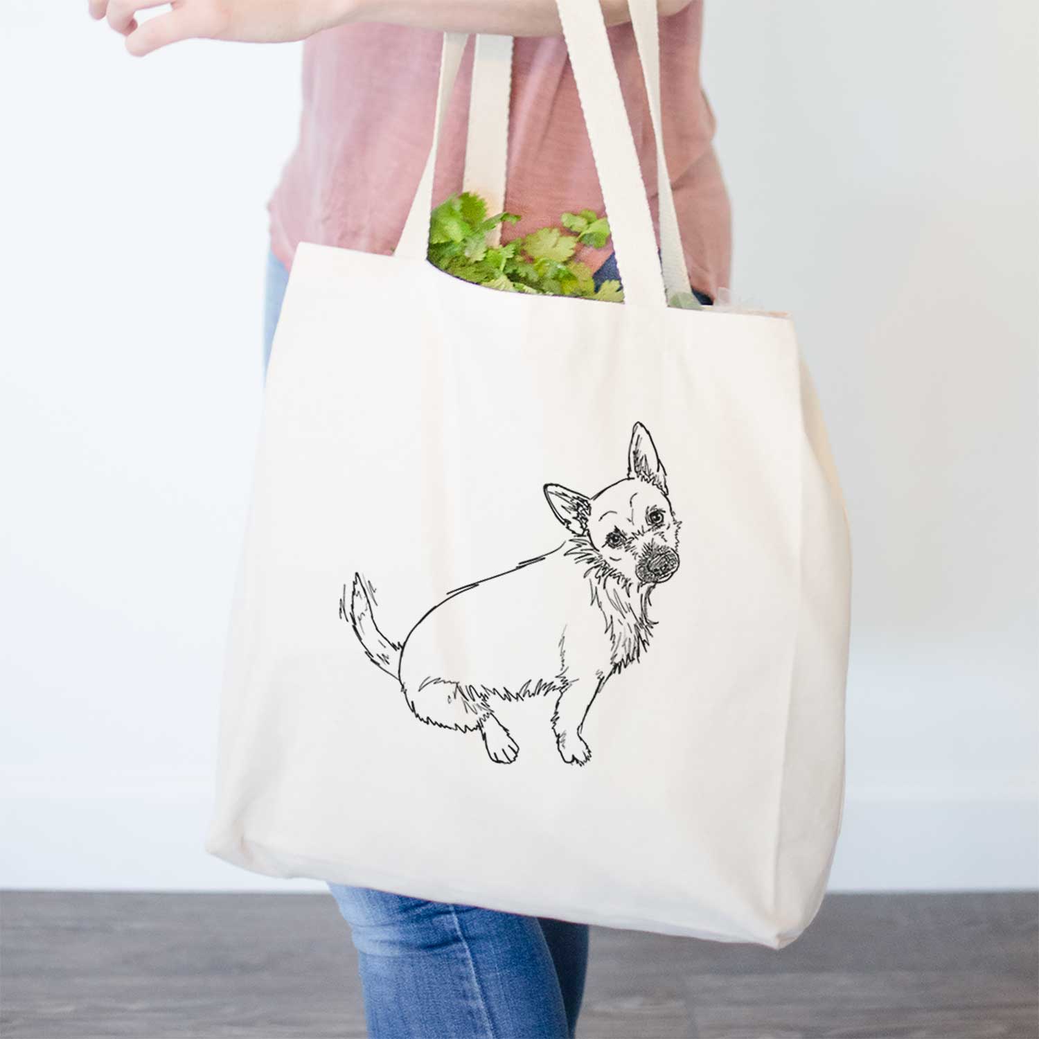 Doodled Chewy the Super Mutt - Tote Bag