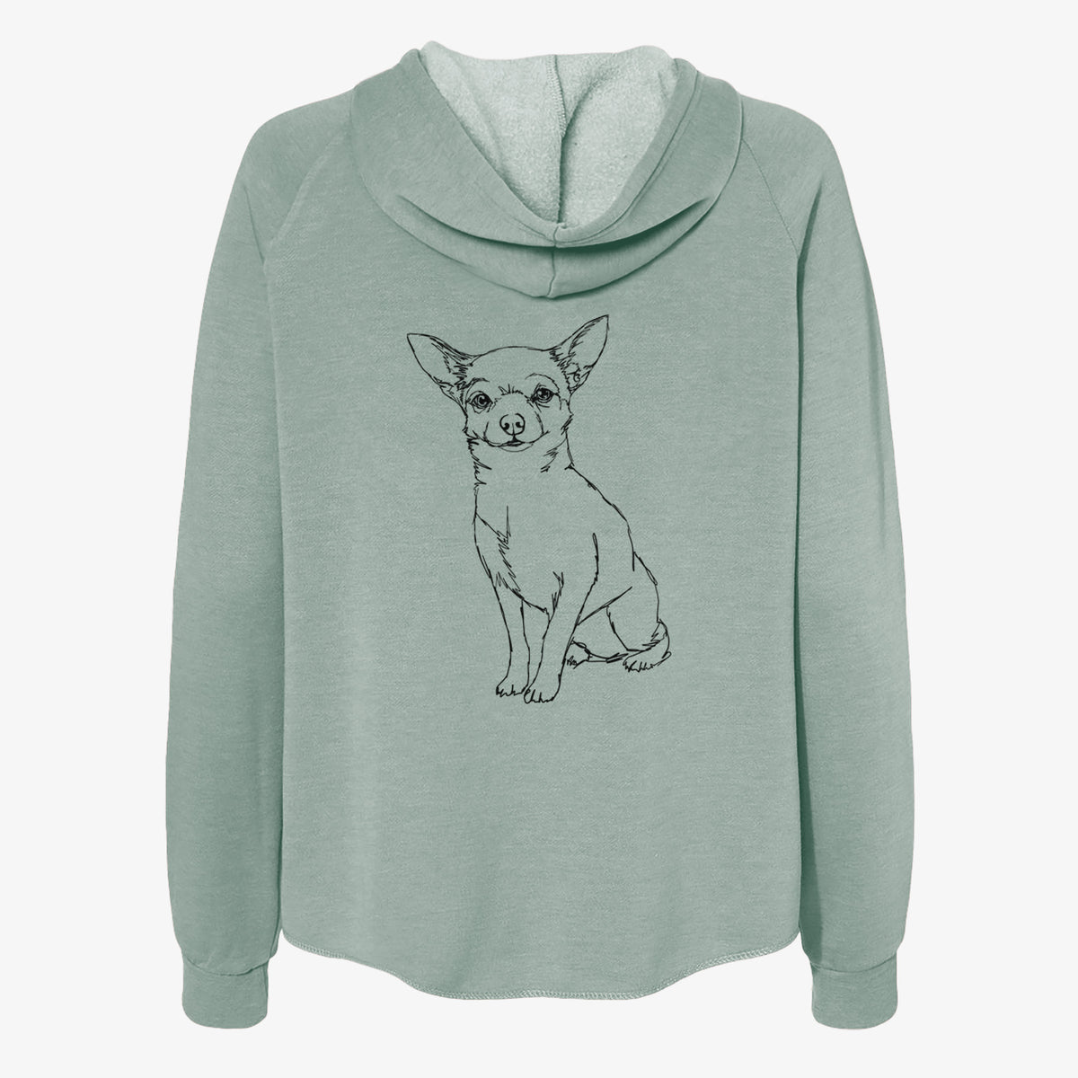 Doodled Chihuahua - Women's Cali Wave Zip-Up Sweatshirt