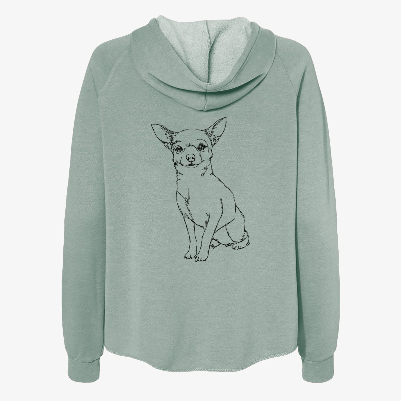 Doodled Chihuahua - Women's Cali Wave Zip-Up Sweatshirt