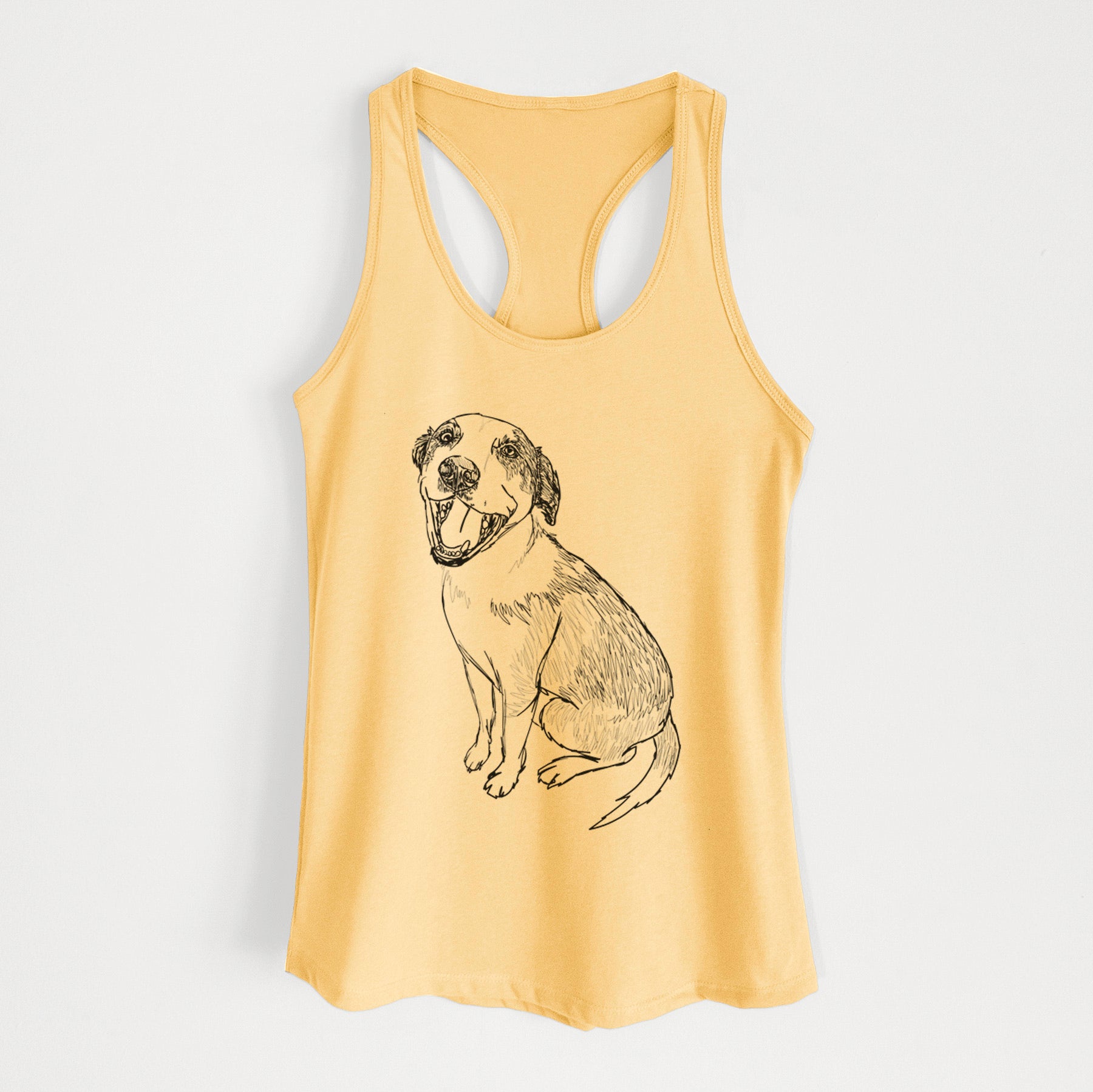 Doodled Clyde the Hound Mix - Women's Racerback Tanktop