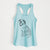 Doodled Clyde the Hound Mix - Women's Racerback Tanktop