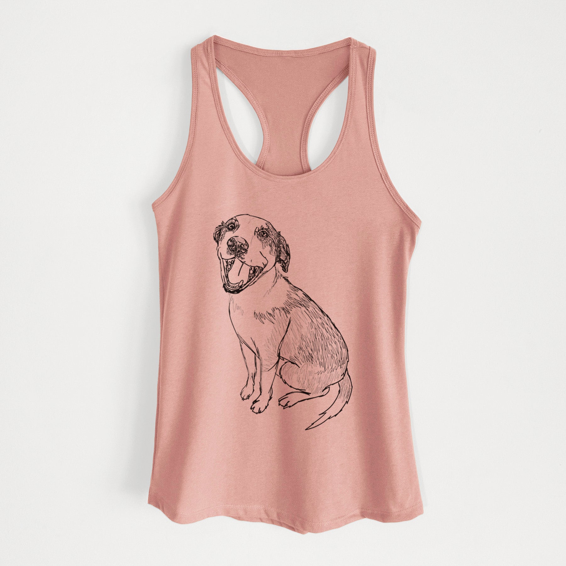 Doodled Clyde the Hound Mix - Women's Racerback Tanktop