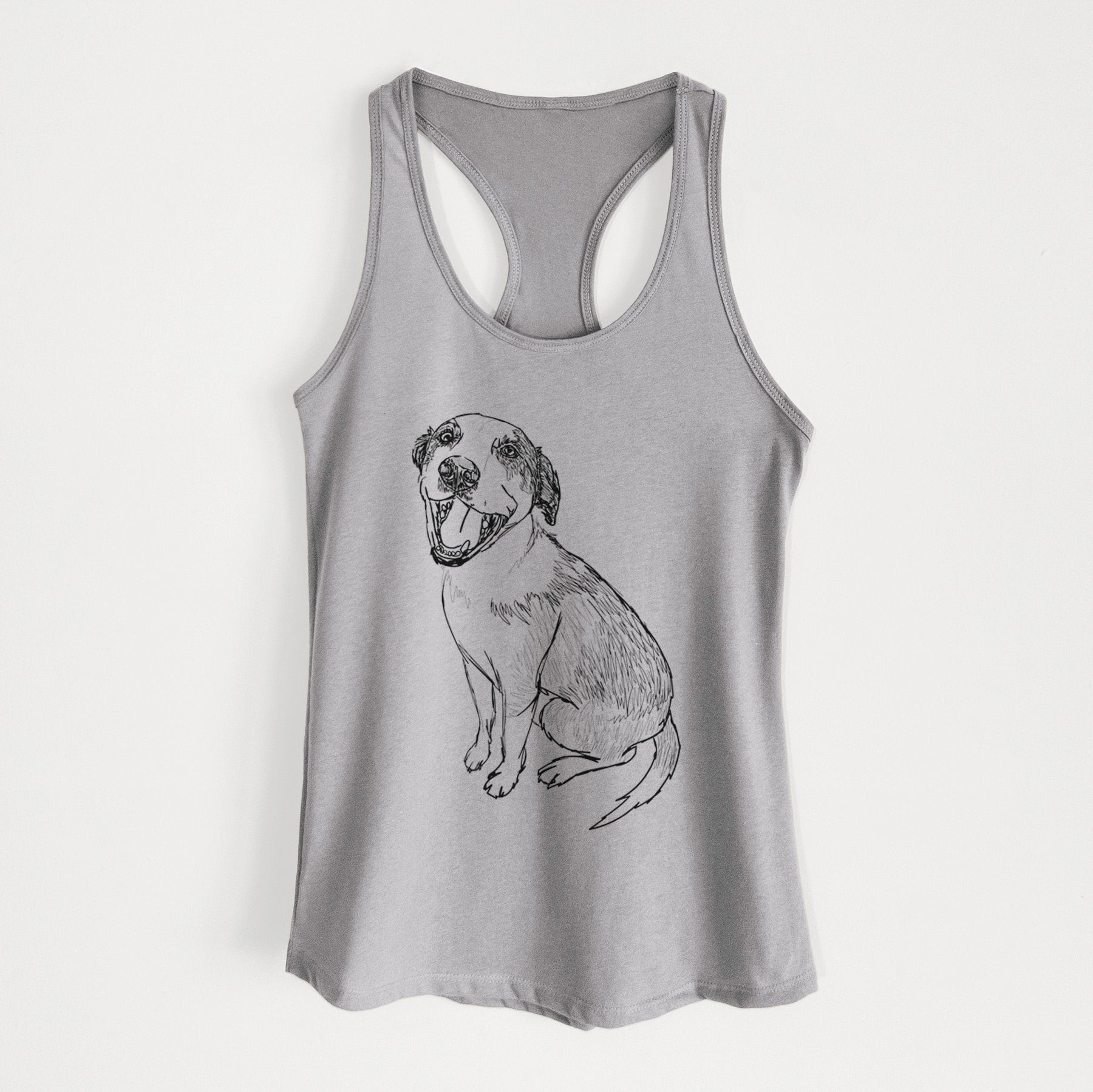 Doodled Clyde the Hound Mix - Women's Racerback Tanktop