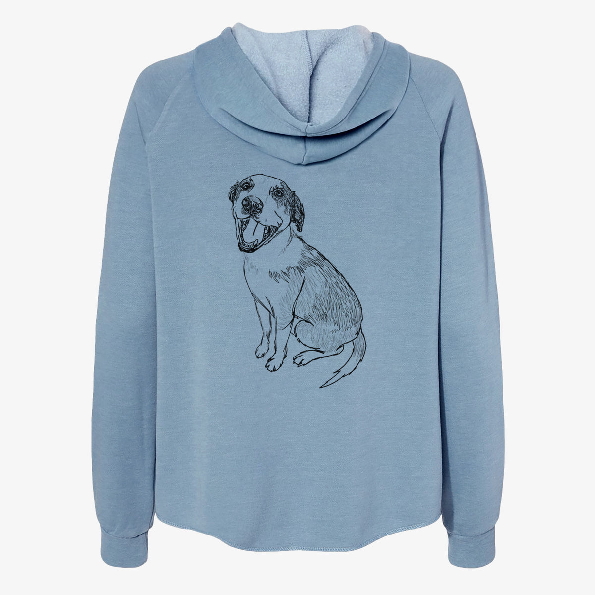 Doodled Clyde the Hound Mix - Women's Cali Wave Zip-Up Sweatshirt