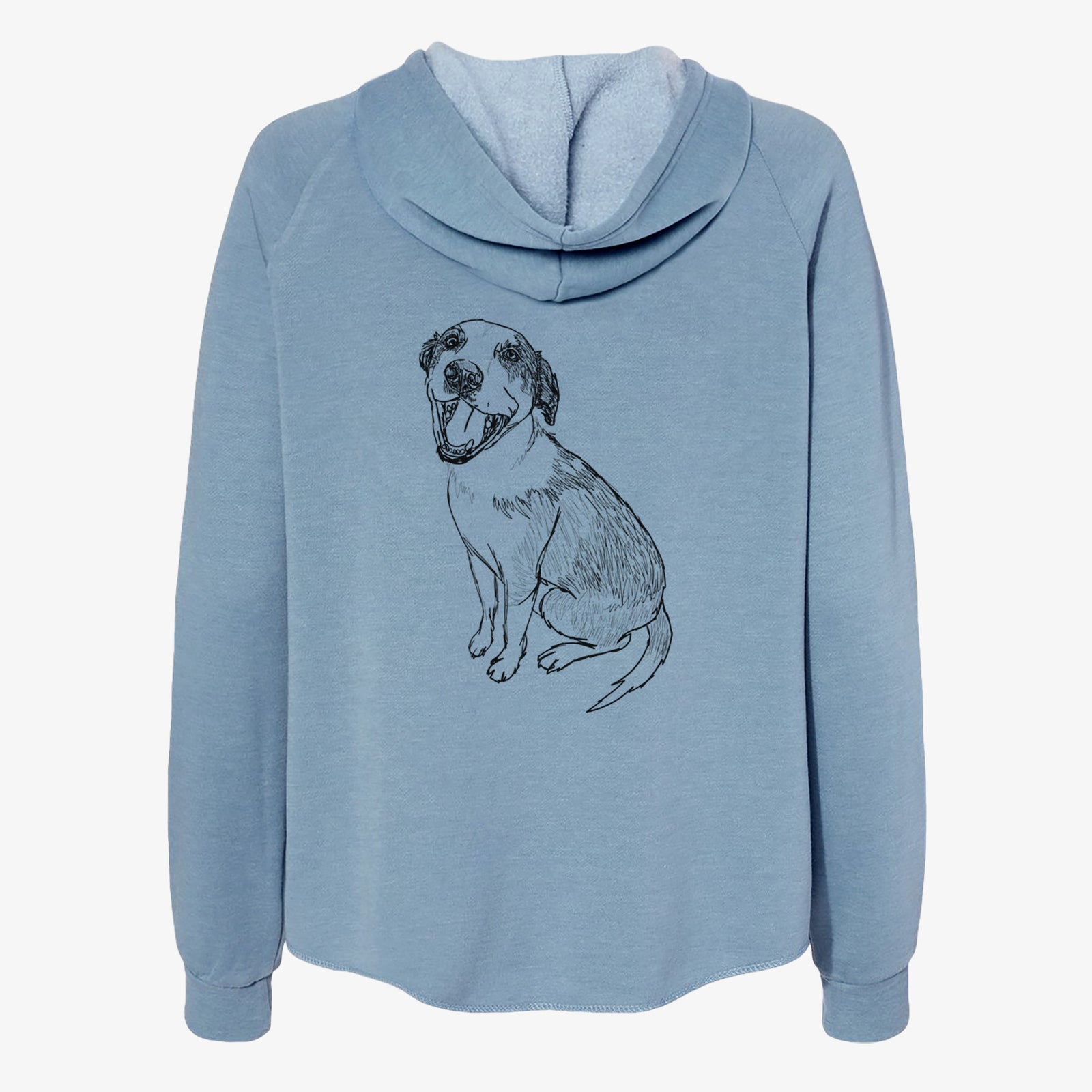 Doodled Clyde the Hound Mix - Women's Cali Wave Zip-Up Sweatshirt
