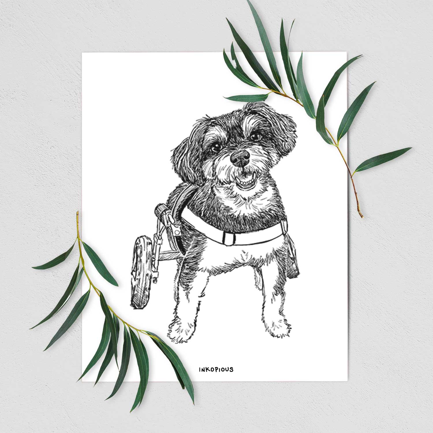 Doodled Cobb the Havapoo Art Print