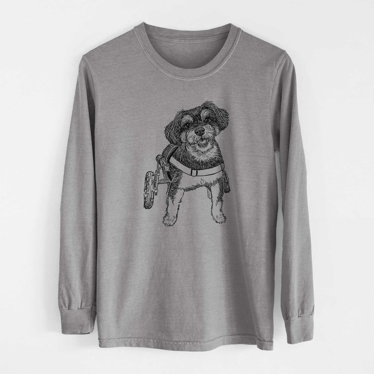 Doodled Cobb the Havapoo - Heavyweight 100% Cotton Long Sleeve