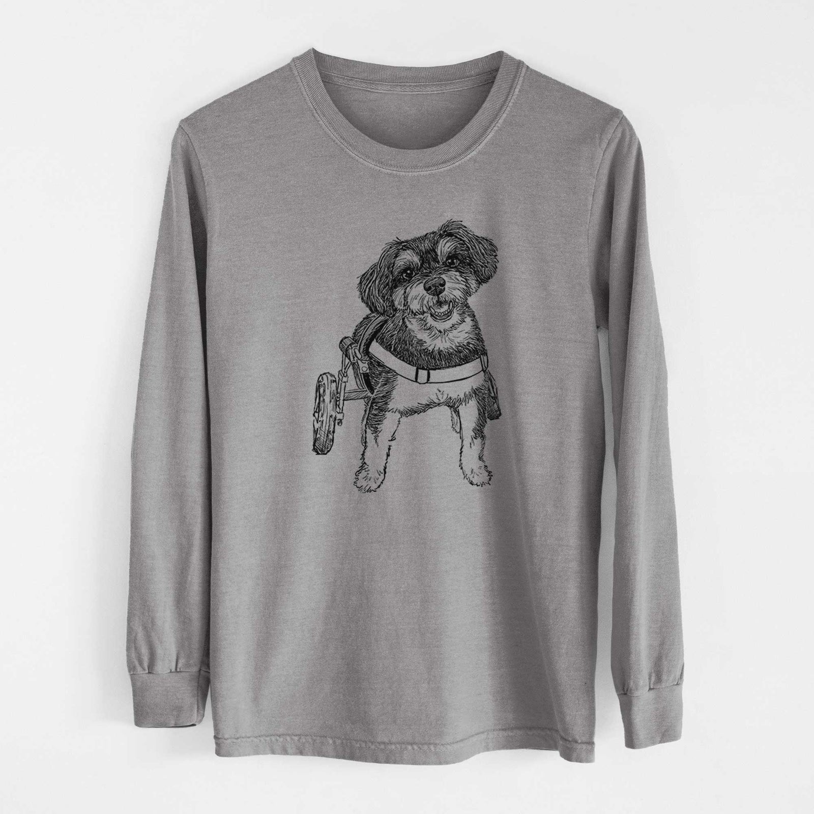 Doodled Cobb the Havapoo - Heavyweight 100% Cotton Long Sleeve