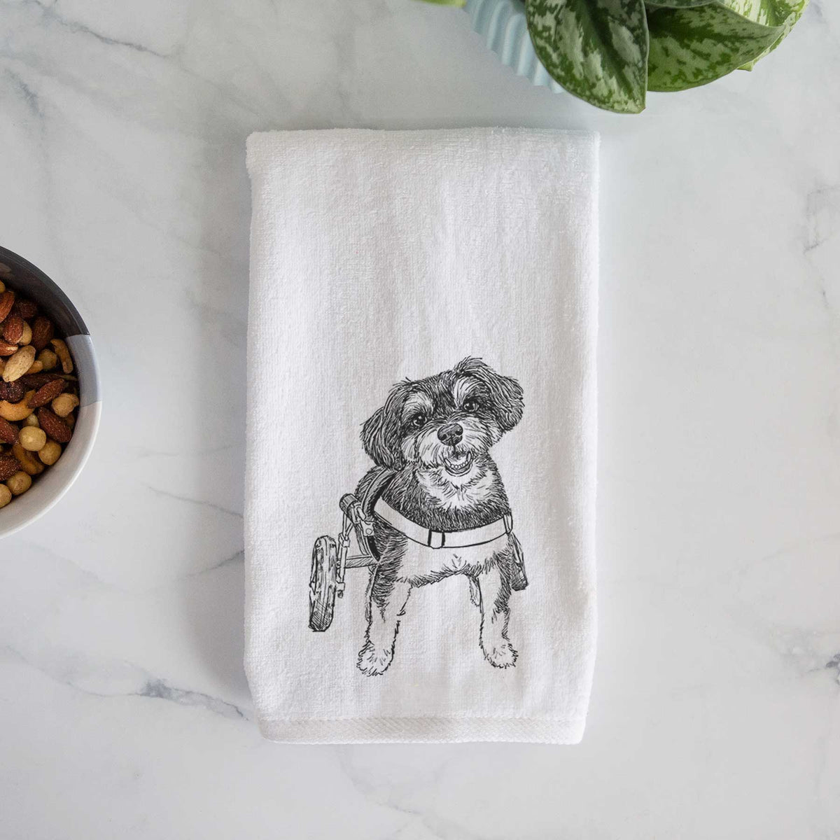 Doodled Cobb the Havapoo Decorative Hand Towel