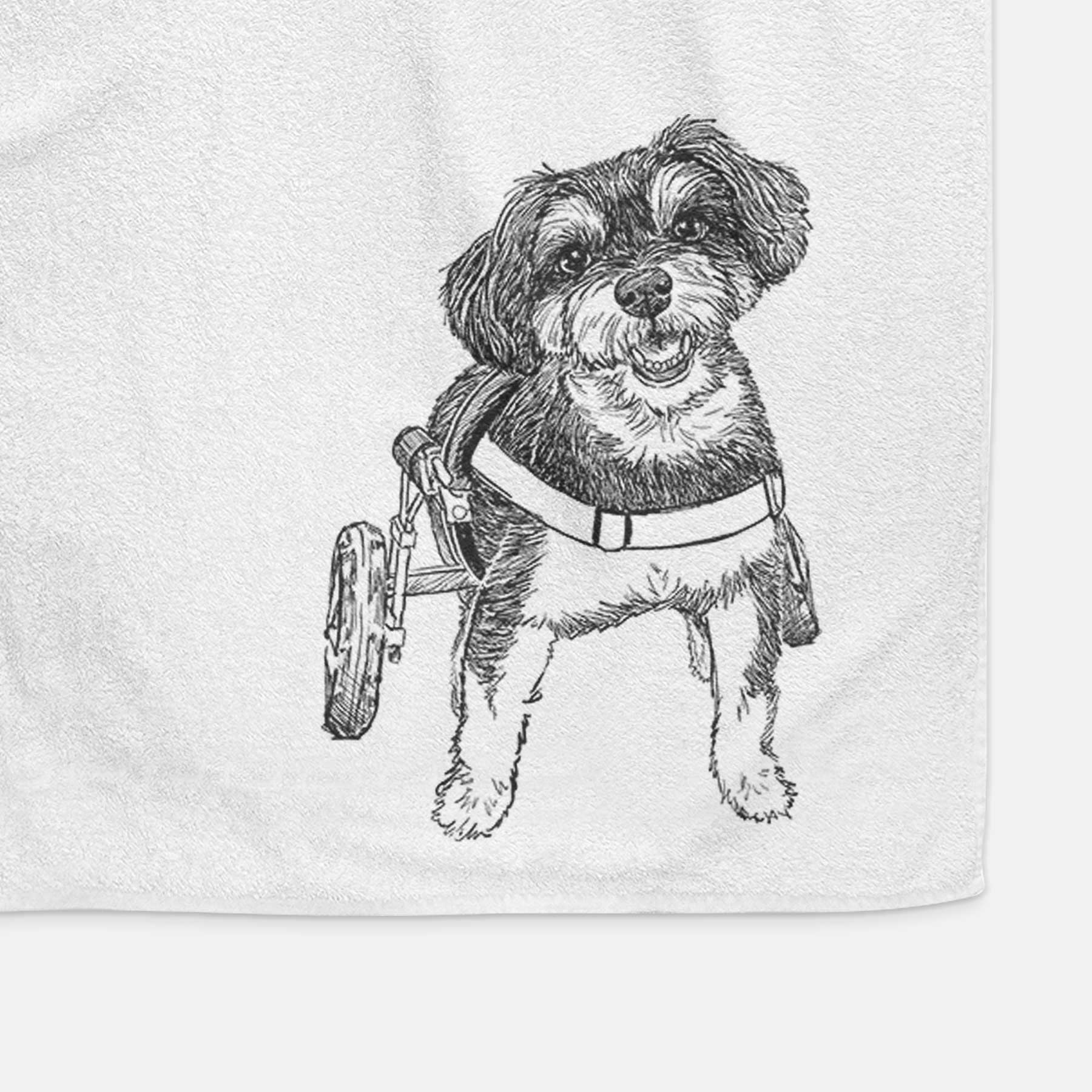 Doodled Cobb the Havapoo Decorative Hand Towel