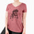 Doodled Cobb the Havapoo - Women's V-neck Shirt