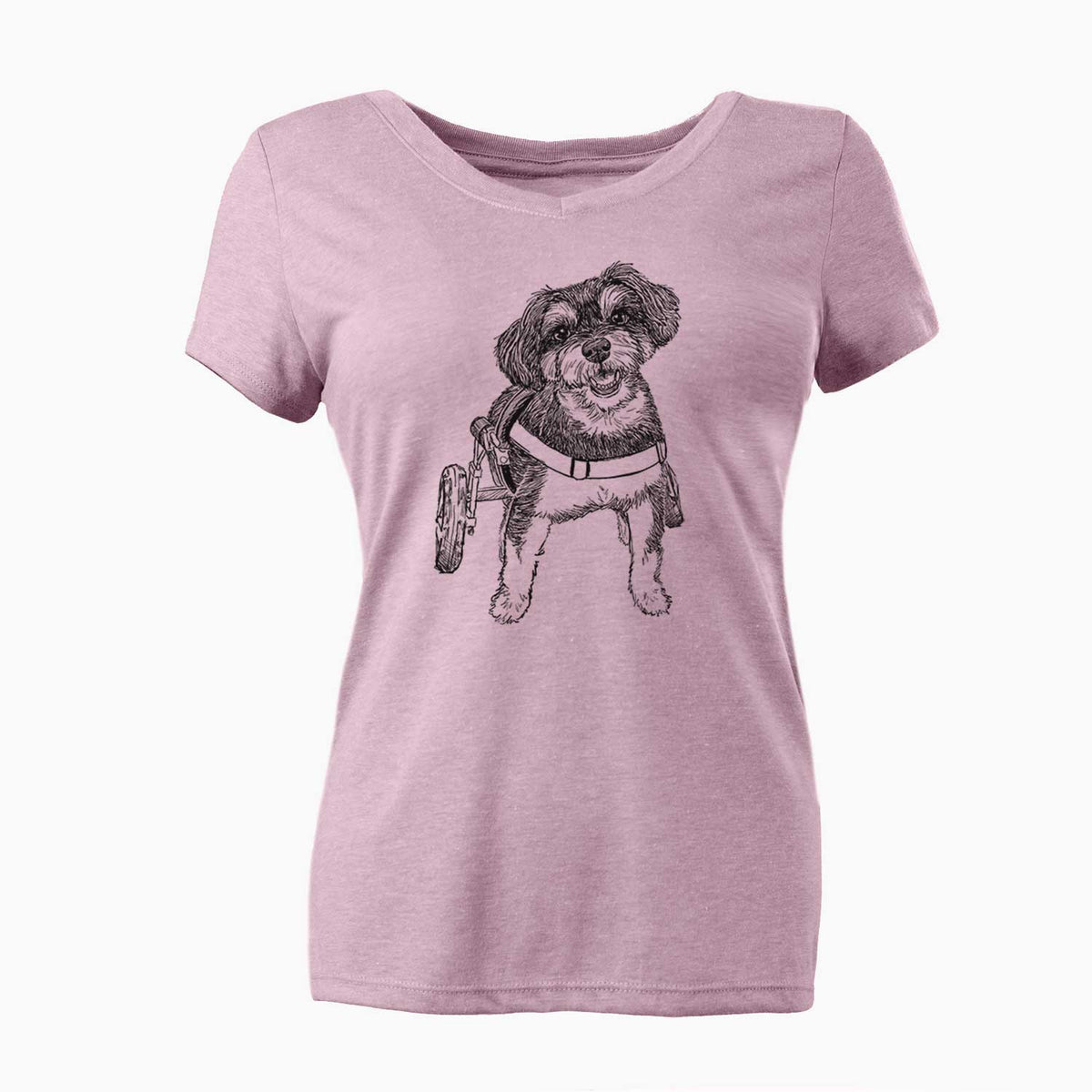 Doodled Cobb the Havapoo - Women's V-neck Shirt