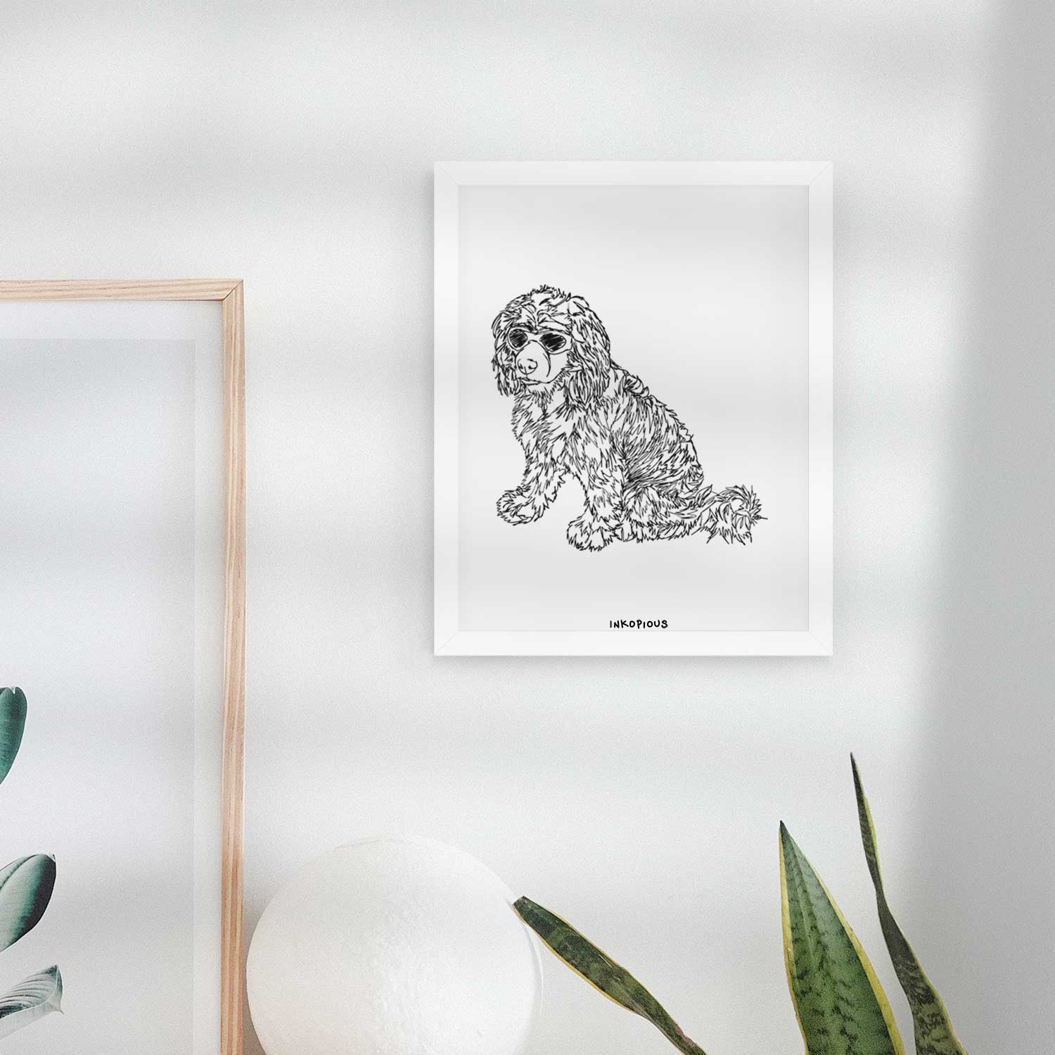 Doodled Coco the Cocker Spaniel Art Print