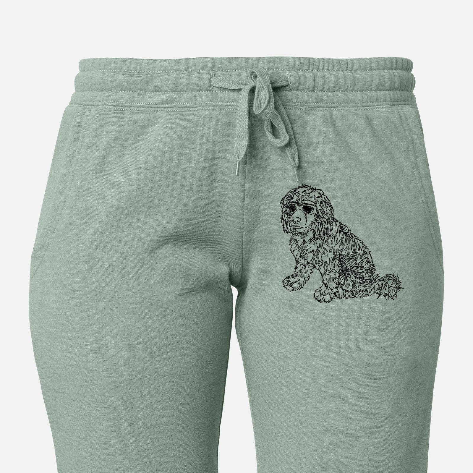 Doodled Coco the Cocker Spaniel - Women's Cali Wave Joggers