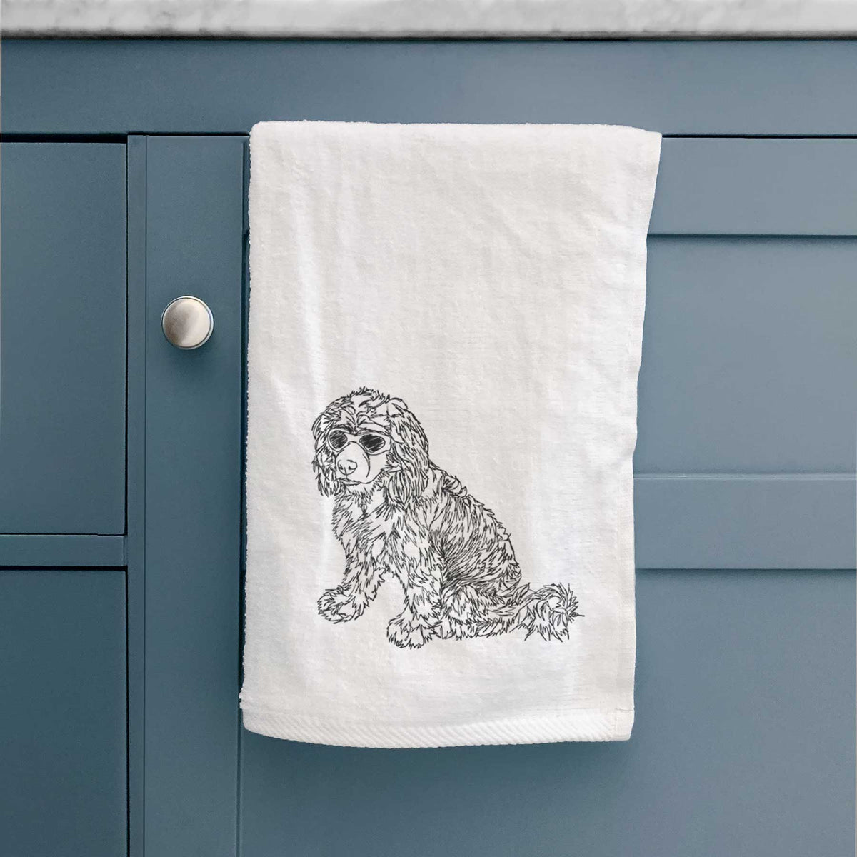 Doodled Coco the Cocker Spaniel Decorative Hand Towel