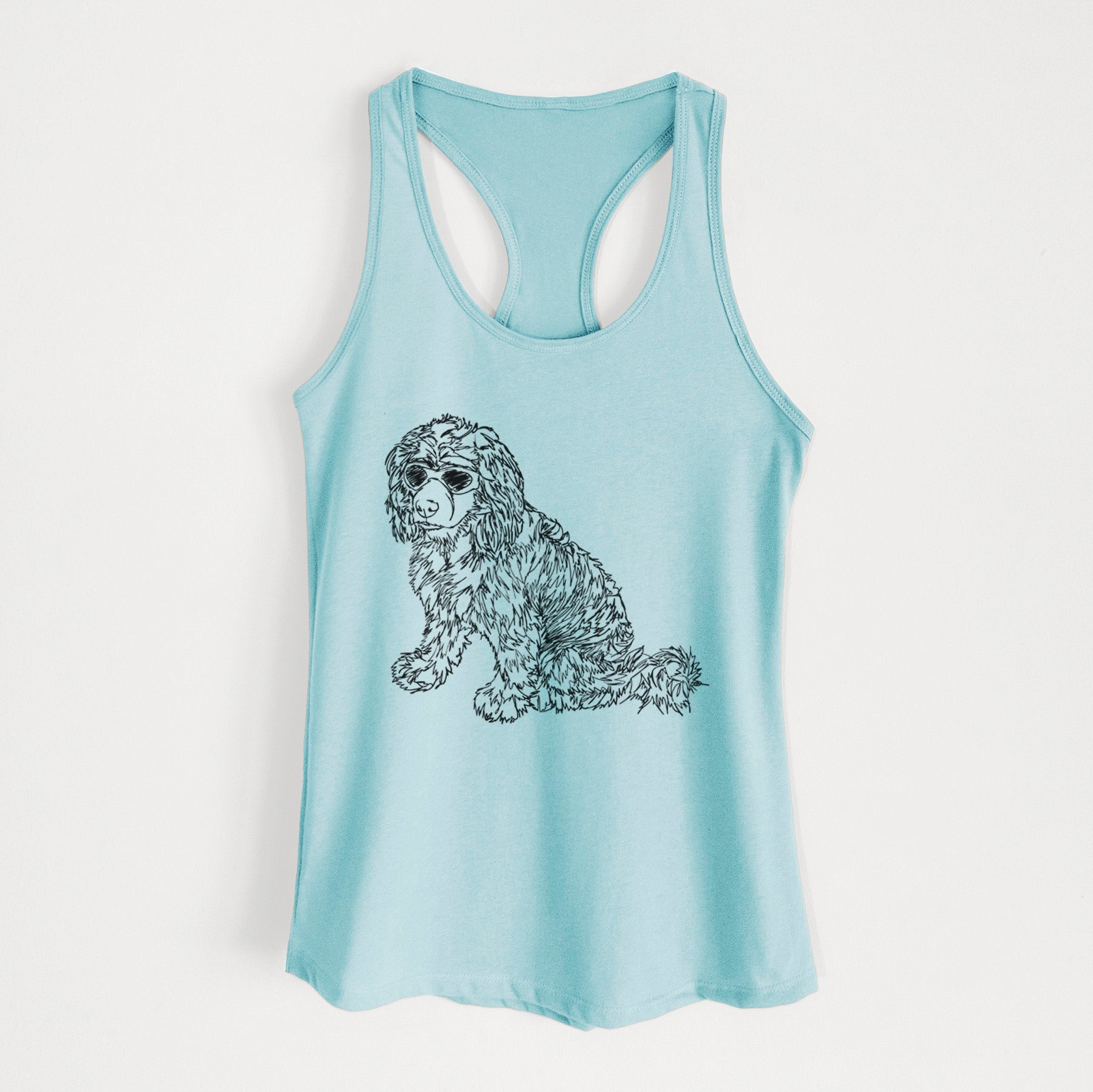 Doodled Coco the Cocker Spaniel - Women's Racerback Tanktop