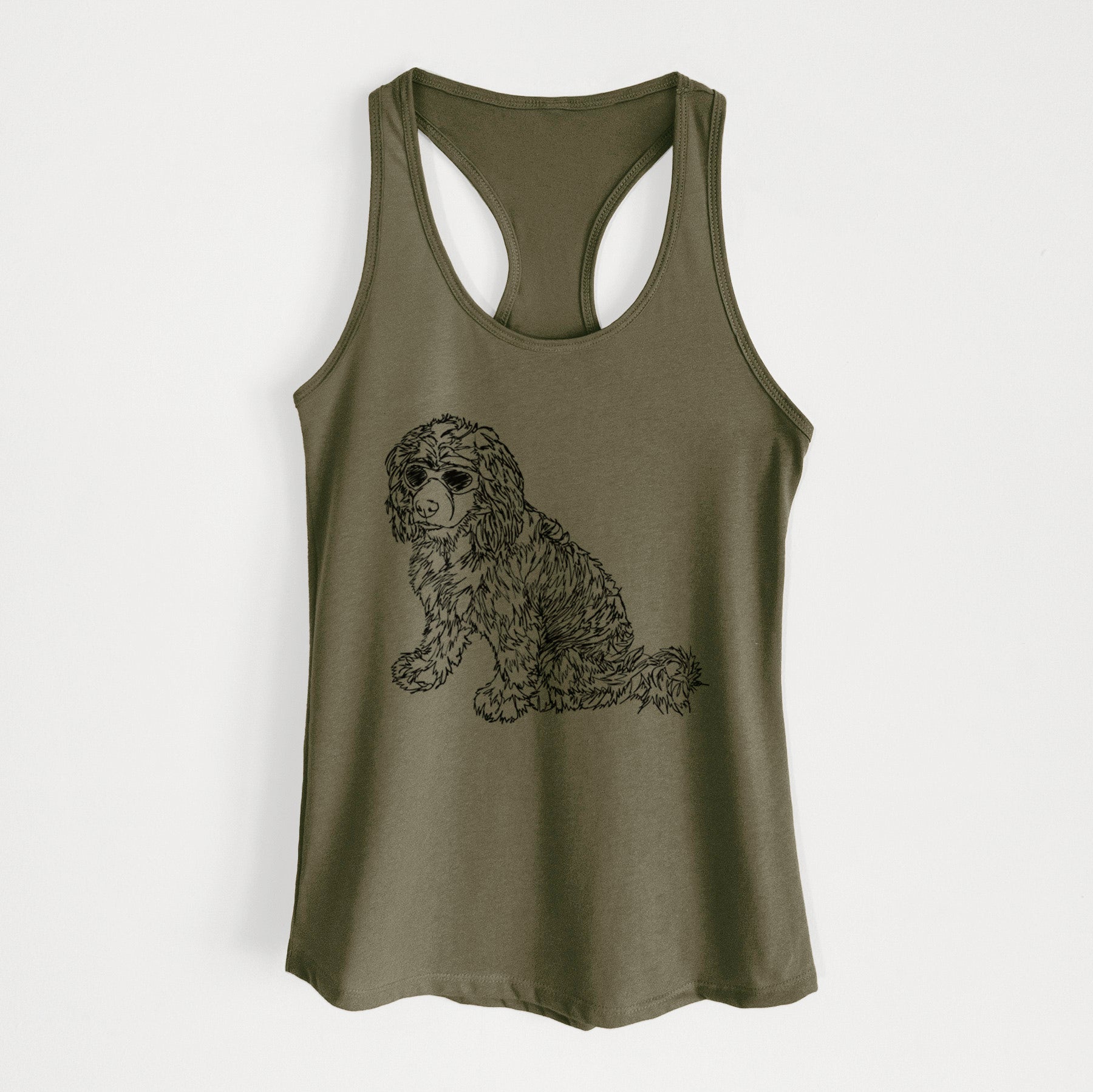 Doodled Coco the Cocker Spaniel - Women's Racerback Tanktop