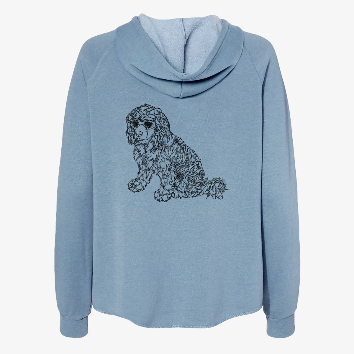 Doodled Coco the Cocker Spaniel - Women's Cali Wave Zip-Up Sweatshirt